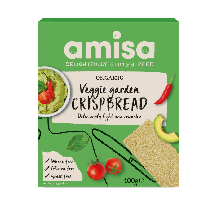 Amisa Organic Crispbread Veggie Garden 100g