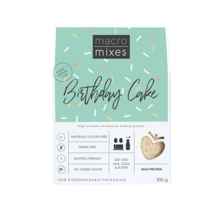 Macro Mixes Birthday Cake Premix 300g