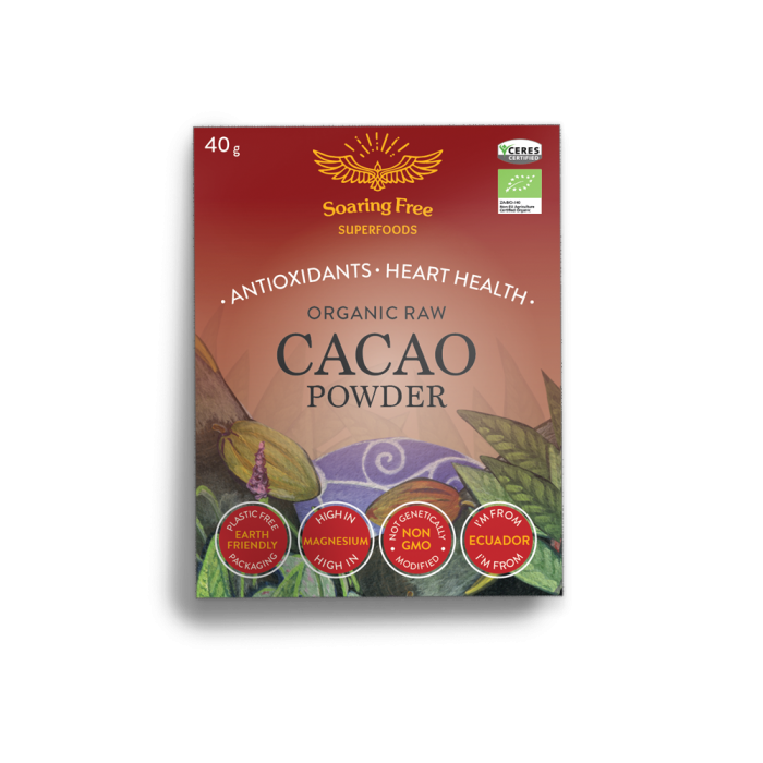 Soaring Free Organic Raw Cacao Powder 40g
