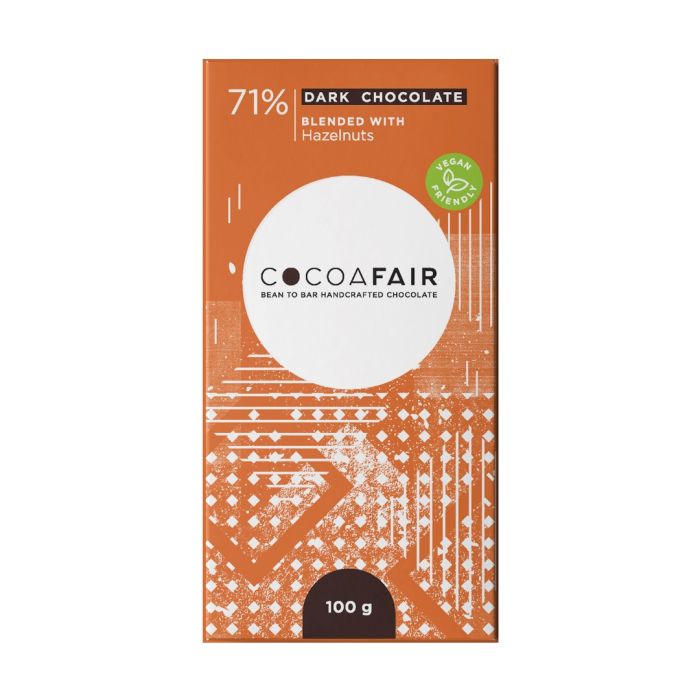 Cocofair 71% Dark Chocolate With Hazelnuts 100g