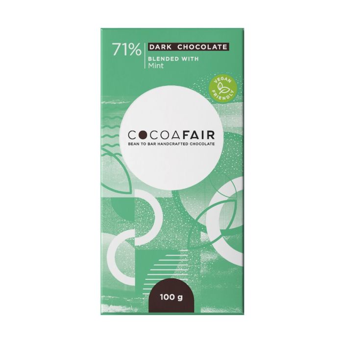CocoaFair - 71% Dark Chocolate With Mint 100g