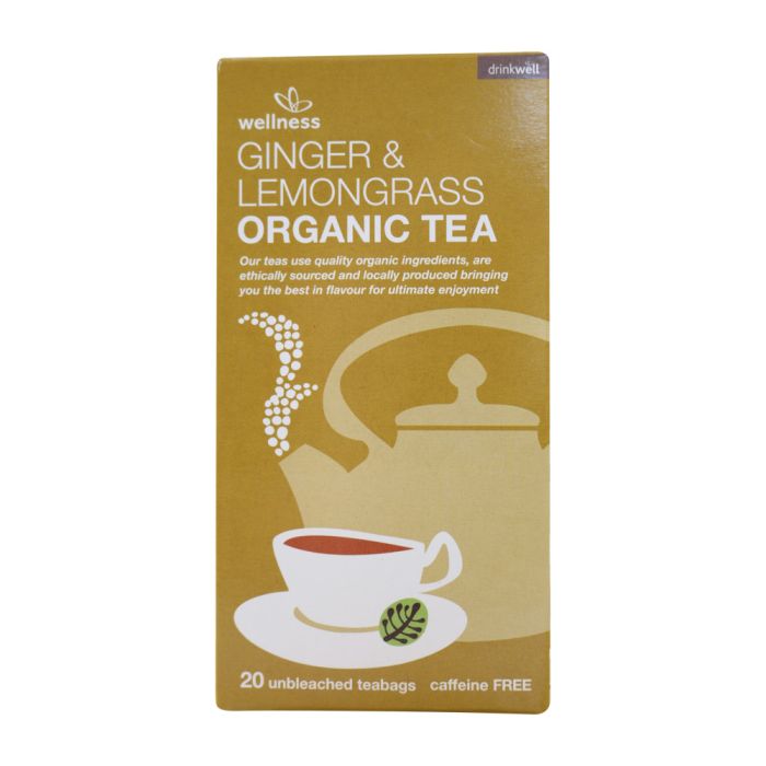 Wellness Ginger & Lemongrass Organic Tea 20s