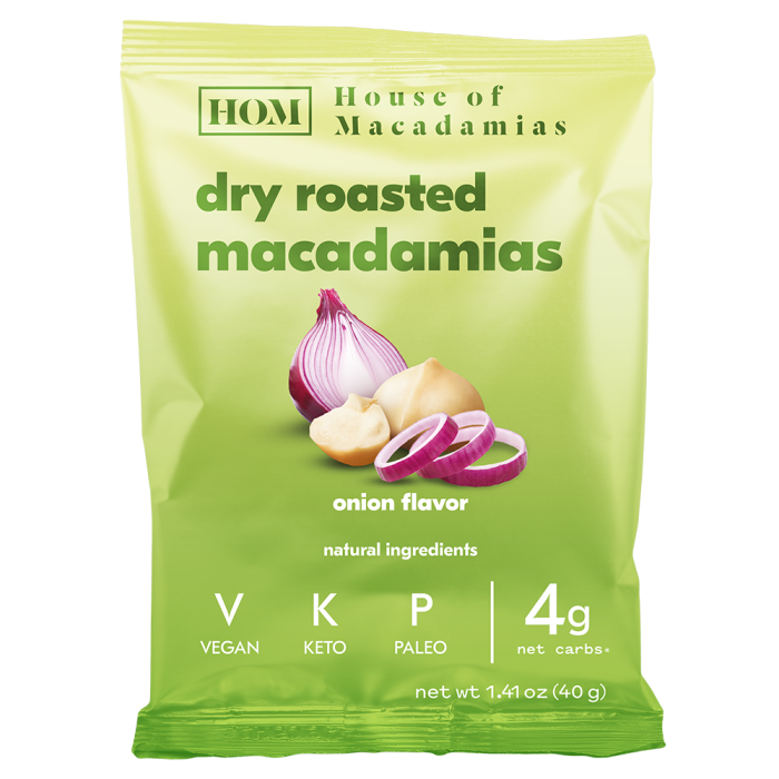 House of Macadamias Onion Seasoned Dry Roasted Macadamias 40g