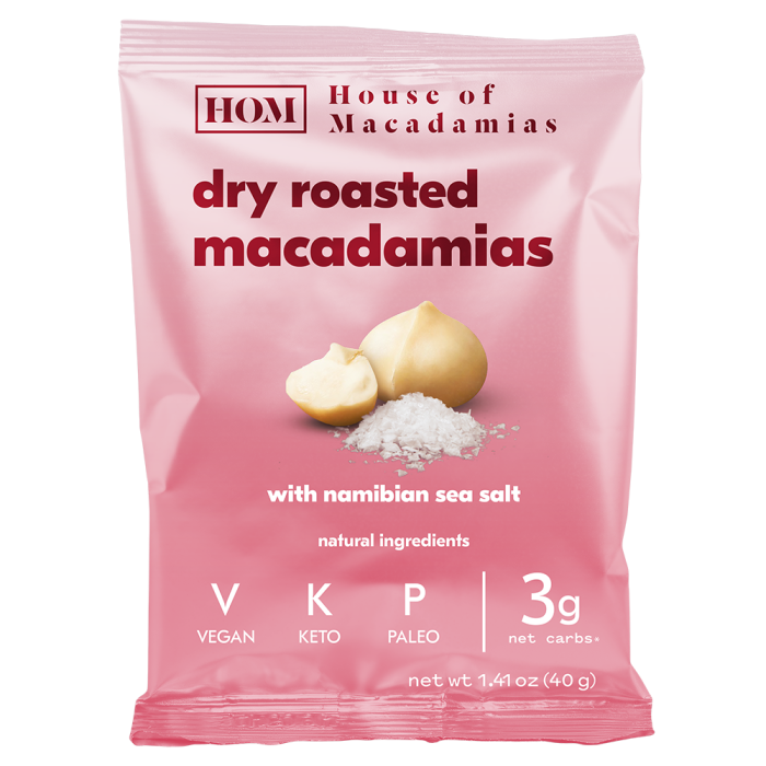 House of Macadamias Namibian Sea Salt Seasoned Dry Roasted Macadamias 40g