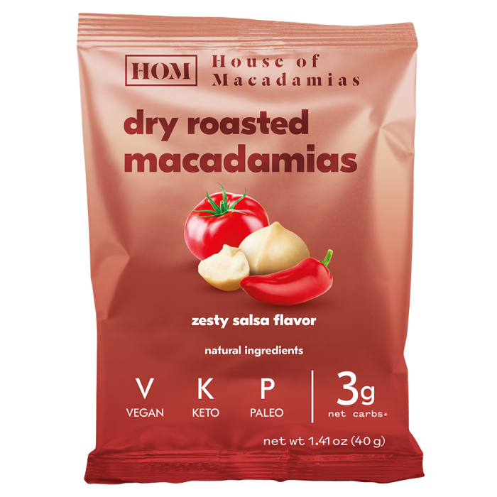 House of Macadamias Zesty Salsa Seasoned Dry Roasted Macadamias 40g