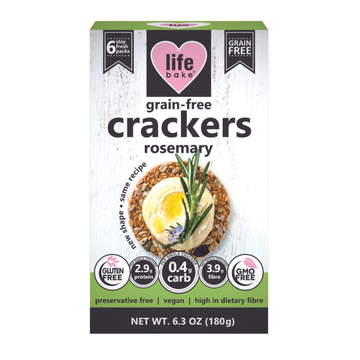 Life Bake Grain Free Crackers Rosemary 180g