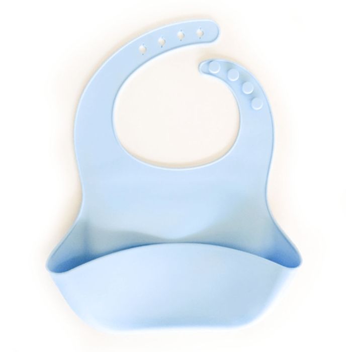 Little Foodease Silicone Baby Bib Blue