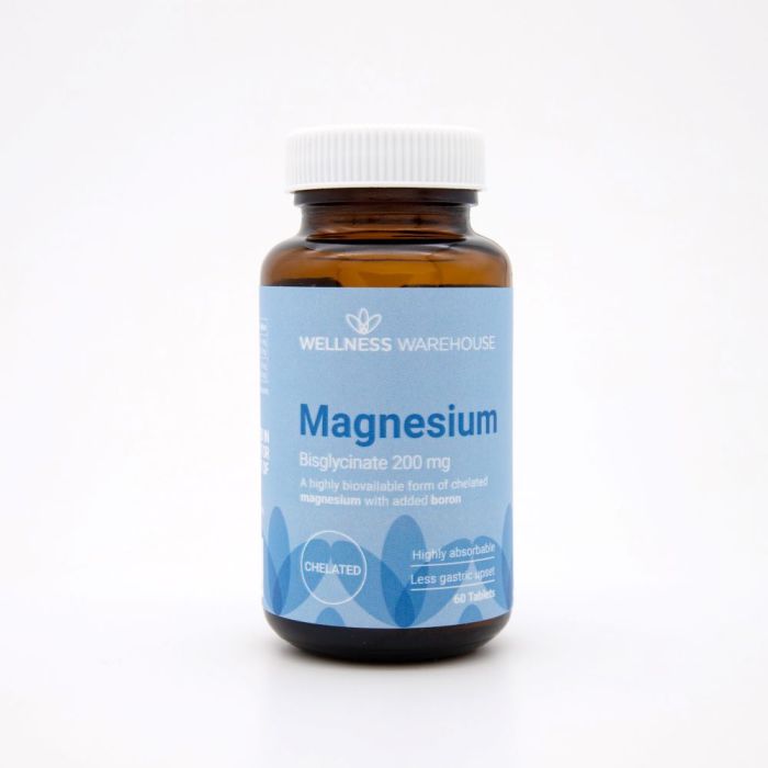 Wellness Magnesium Bisglycinate 200mg 60s
