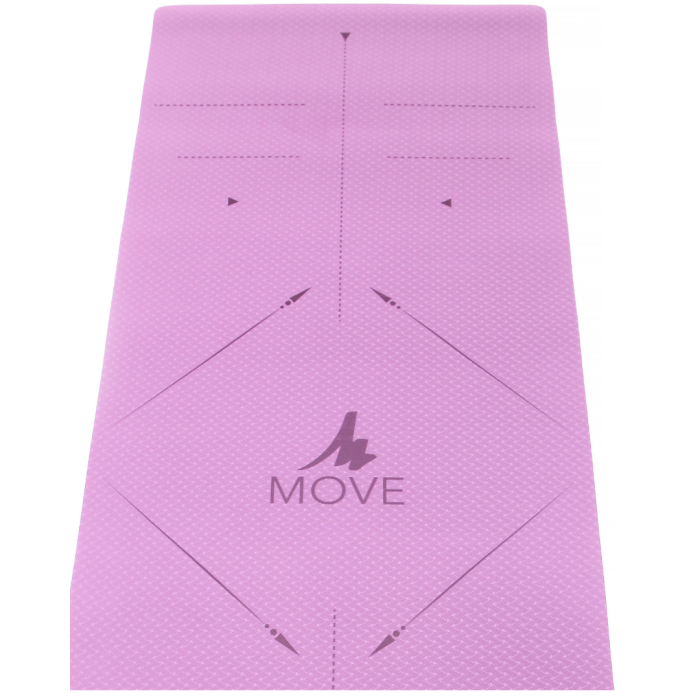 MOVE Eco-Friendly TPE double tone Alignment yoga mat 6 mm-Berry Purple
