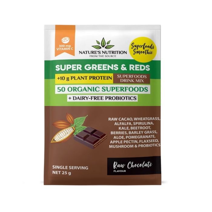 Nature's Nutrition Super Greens & Reds & Protein Choc 25g