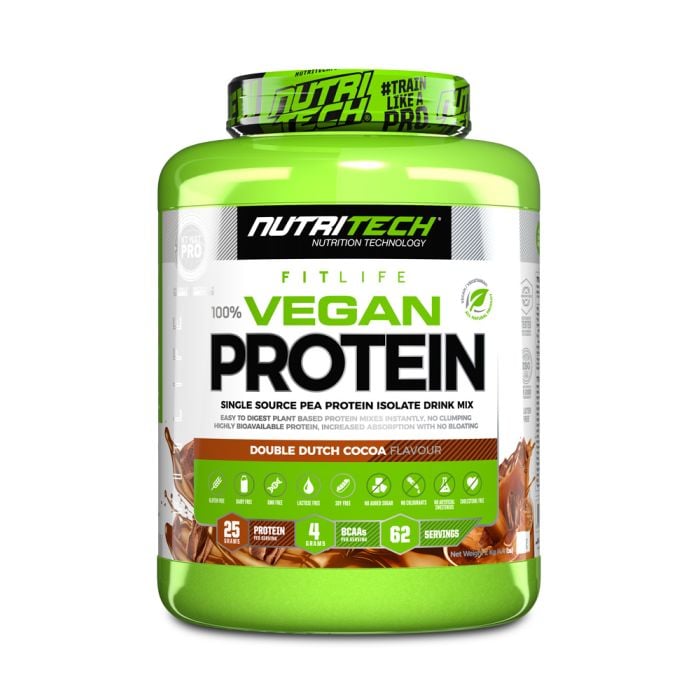 Nutritech Natural 100% Vegan Protein Double Dutch Cocoa 2kg