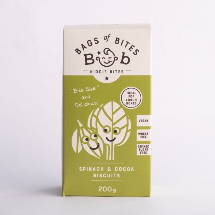 Bags Of Bites - Kiddies Biscuits Spinach & Cocoa 200g