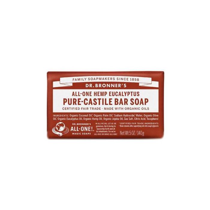 Dr Bronner - Pure Castile Soap Bar Eucalyptus 140g