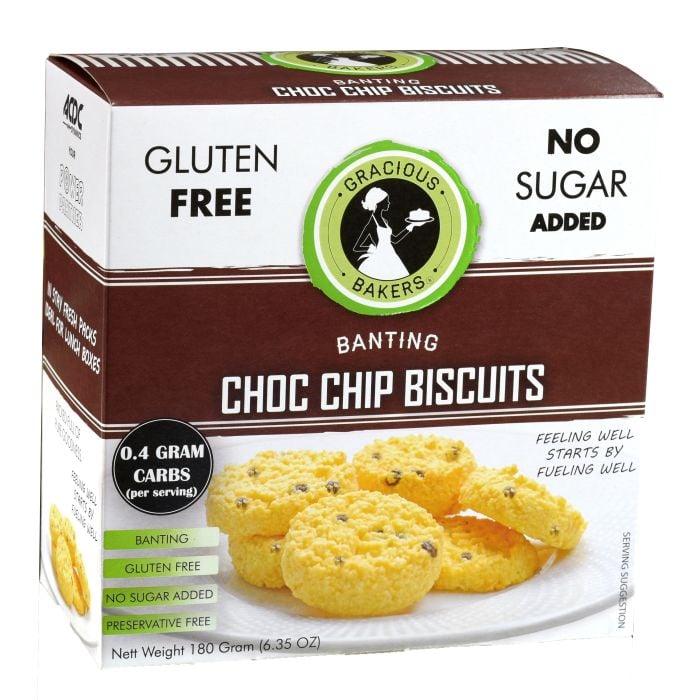 Gracious Bakers - Biscuits Chocolate Chip Banting 180g