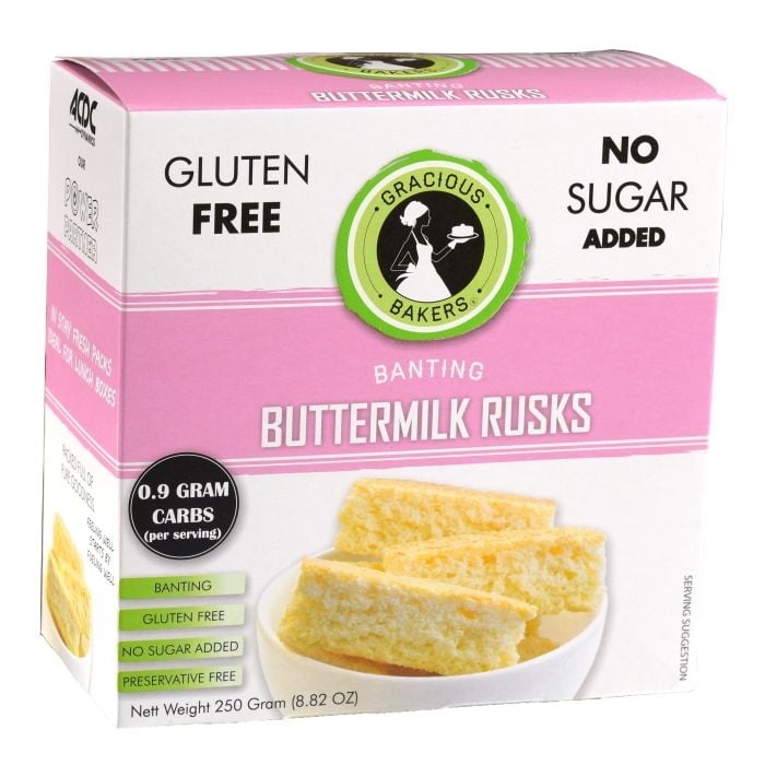 Gracious Bakers - Rusks Buttermilk Banting 250g