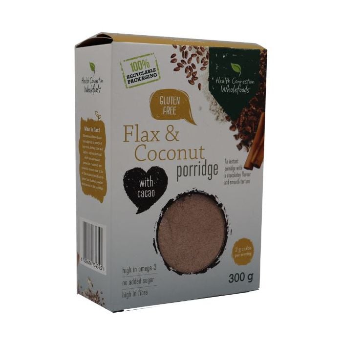 Health Connection - Flax & Coconut Porridge With Cacao 300g