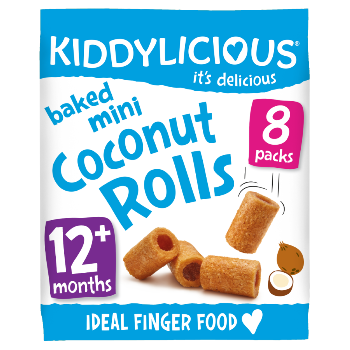 Kiddylicious - Coconut Rolls Mini Banana 6x6.8g
