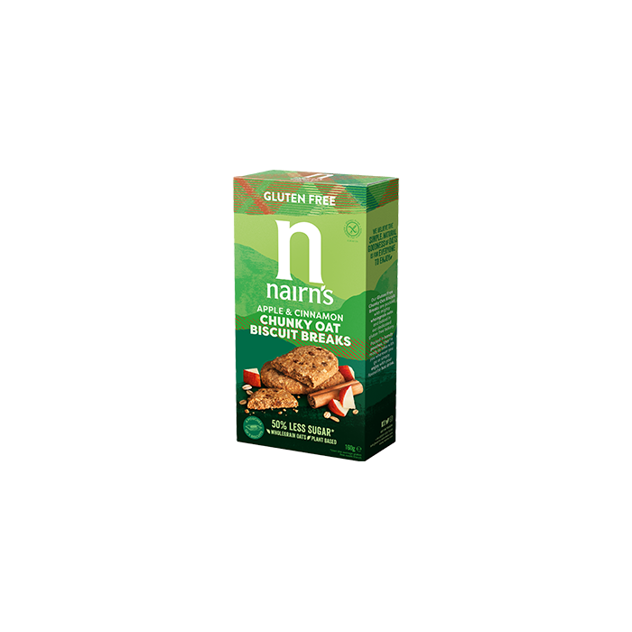 Nairns - Biscuit Breaks Chunky Apple & Cinnamon Gluten Free 160g