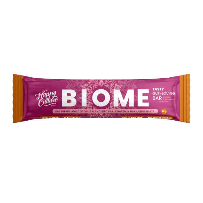 Happy Culture - Biome Bar Raspberry Coconut Chocolate 50g