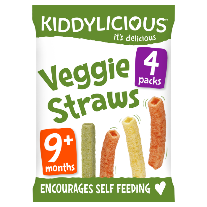Kiddylicious Veggie Straws Multi Pack 9+ months 4x12g