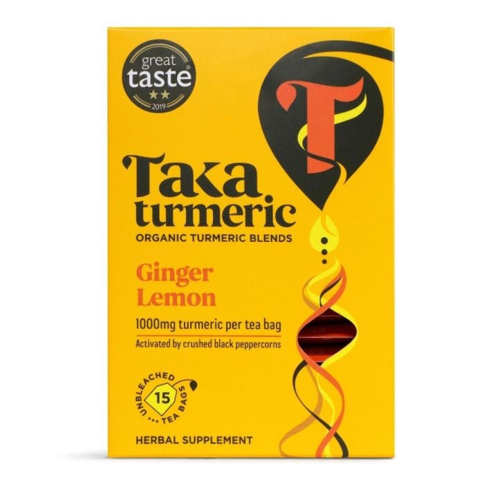 Taka Turmeric Organic Ginger Lemon Blend 15 Teabags