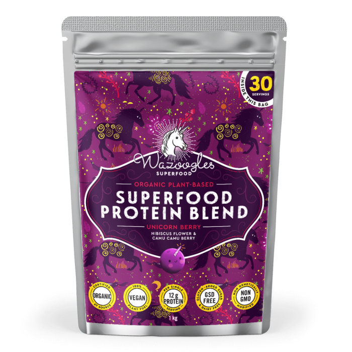 Wazoogles Unicorn Berry Superfood Protein Blend 1kg