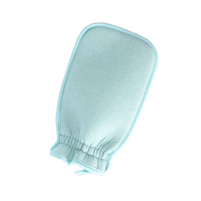The Great Living Co Luxury  Exfoliating Face and Body Mitt Blue