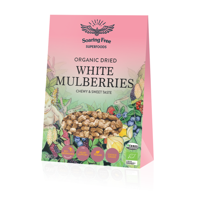 Soaring Free Organic White Mulberries 200g
