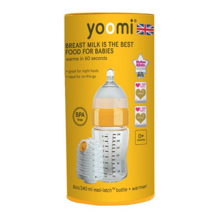 Yoomi Feeding Bottle + Warmer + Slow Flow Teat Orange 240ml