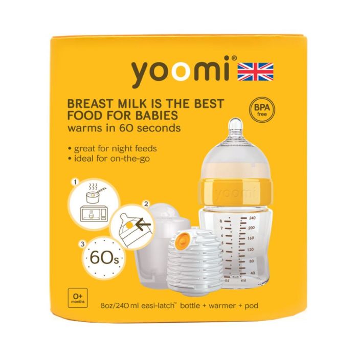 Yoomi Feeding Bottle + Warmer + Slow Flow Teat + Pod Orange 240ml