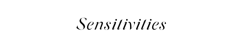 Sensitivities